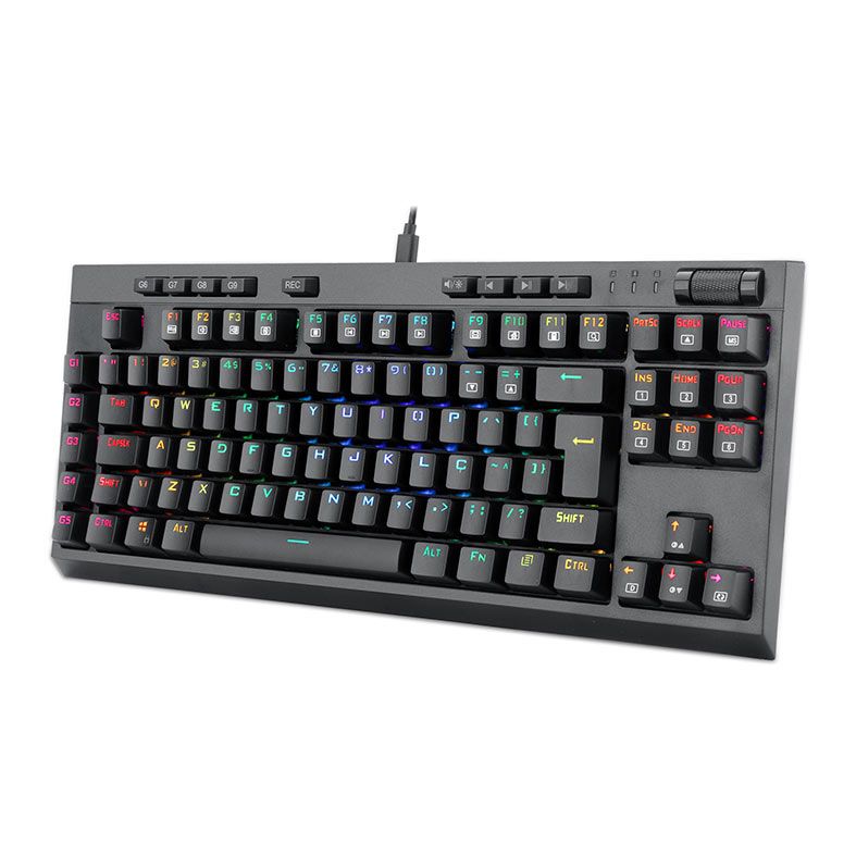 Teclado Opto-Mecanico Redragon BroadSword PRO, RGB, ABNT2, Switch Vermelho, K588RGB-PRO-PT-RED