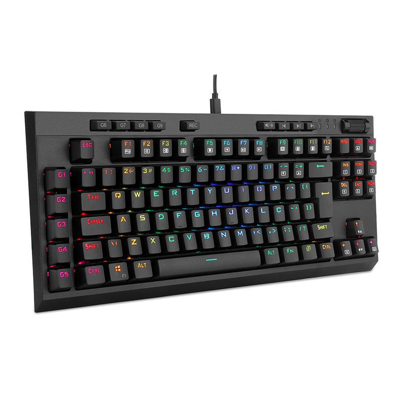 Teclado Opto-Mecanico Redragon BroadSword PRO, RGB, ABNT2, Switch Vermelho, K588RGB-PRO-PT-RED