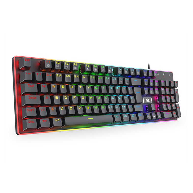 Teclado Mecanico Redragon Ratri, RGB, Switch Marrom, Preto, K595RGB-PT-BROWN