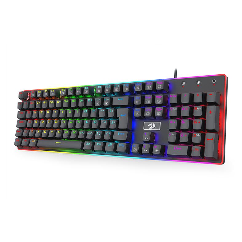 Teclado Mecanico Redragon Ratri, RGB, Switch Marrom, Preto, K595RGB-PT-BROWN