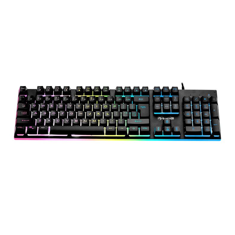 Teclado Gamer Marvo K604, RGB, USB, Preto, K604