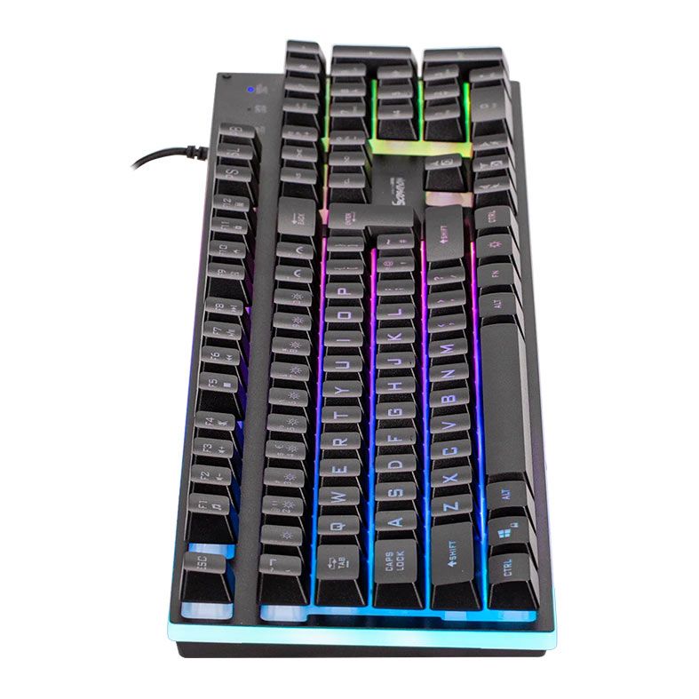 Teclado Gamer Marvo K604, RGB, USB, Preto, K604