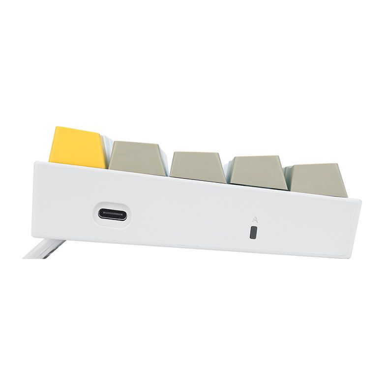 Teclado Mecanico Redragon Lakshmi Daylight, Led Branco, ABNT2, Switch Marrom, K606-YL-WT-GY
