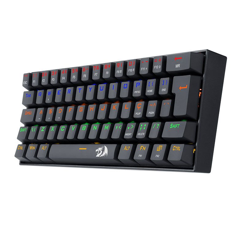 Teclado Mecanico Redragon Lakshmi Rainbow Abnt2 Layout Compacto Switch Azul K606r Pt Blue 