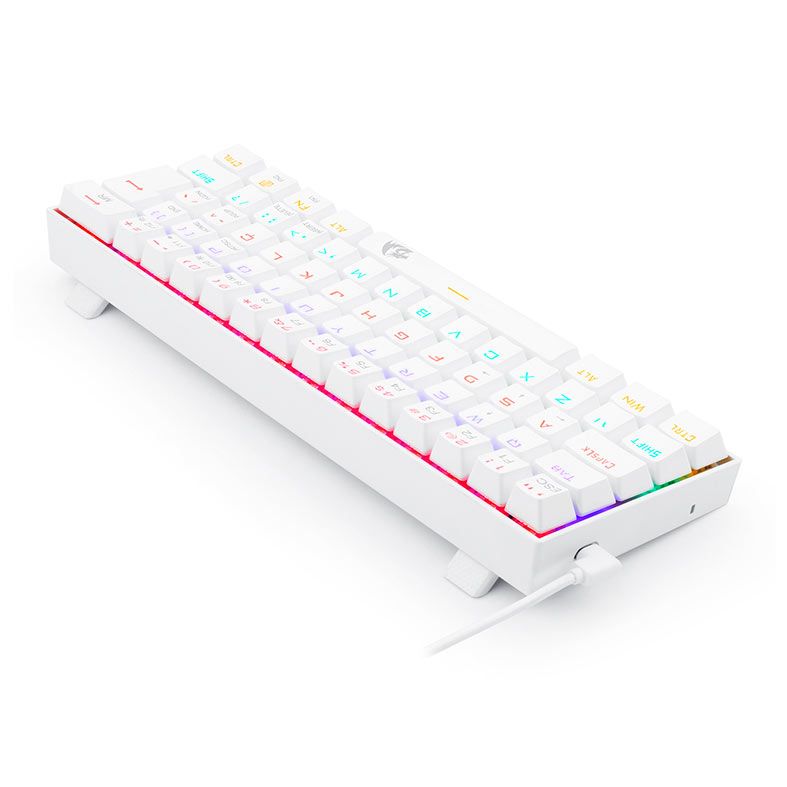 Teclado Mecanico Redragon Lakshmi Rainbow Abnt2 Switch Vermelho Lunar White K606w R Pt Red 1993