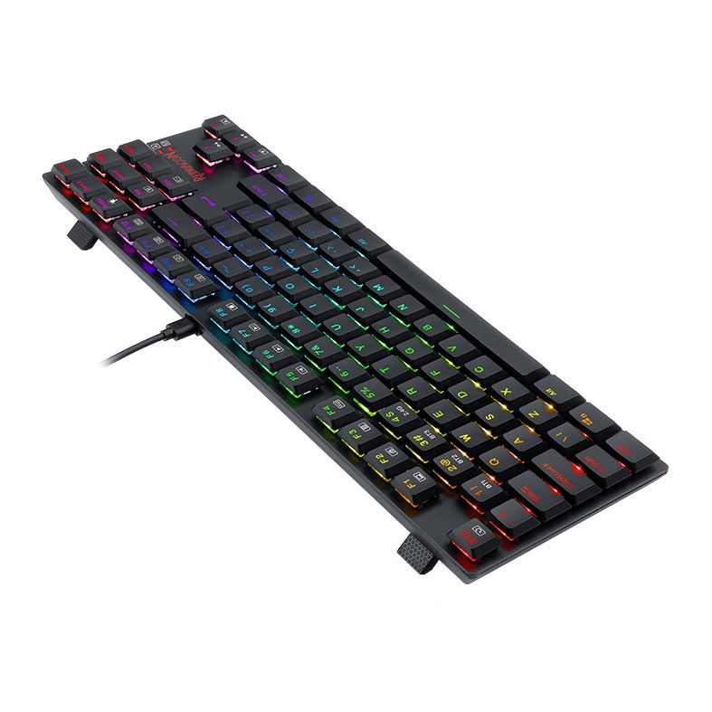 Teclado Mecanico Redragon APS Pro, RGB, Switch Marrom, Preto, K607P-KBS-PT-BROWN