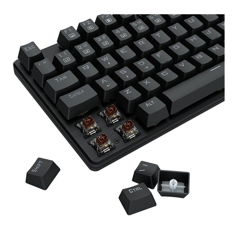 Teclado Mecanico Gamer Redragon Valheim, Rainbow, Switch Marrom, USB, Preto, K608-R-PT-BROWN