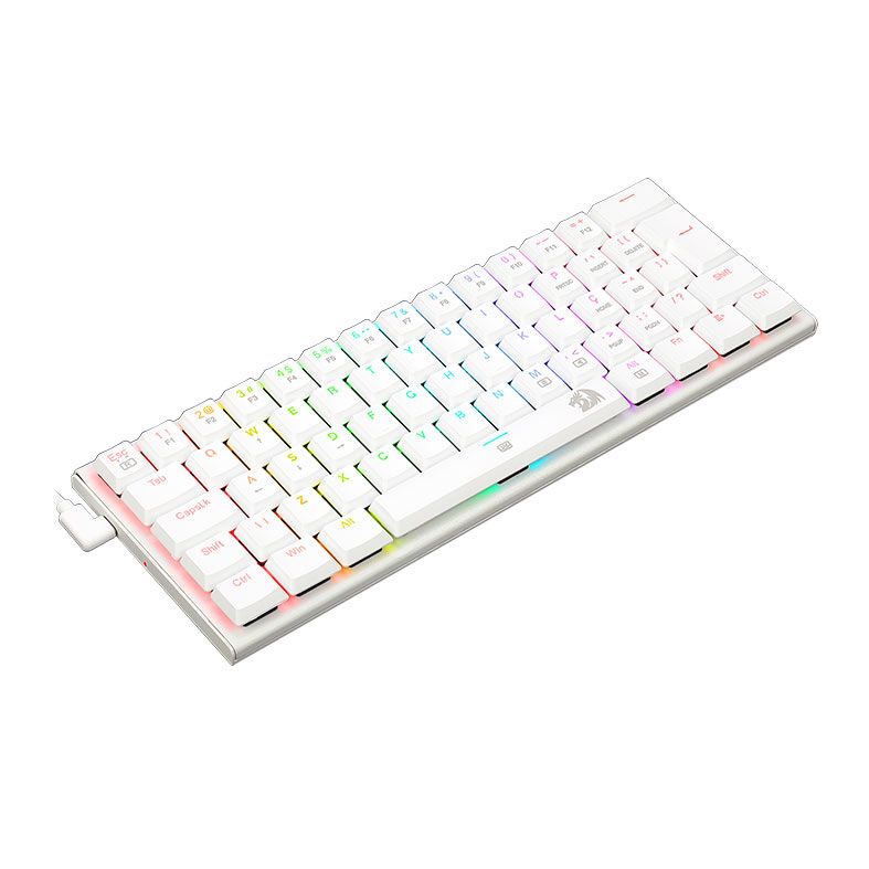 Teclado Mecanico Gamer Redragon Anivia, RGB, ABNT, Switch Marrom, Branco, K614W-RGB-PT-BROWN