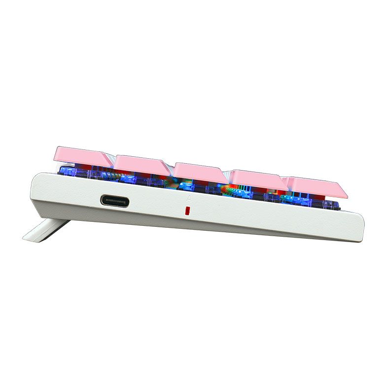 Teclado Mecanico Gamer Redragon Anivia, RGB, ABNT, Switch Marrom, Branco e Rosa, K614WP-RGB-PT-BROWN