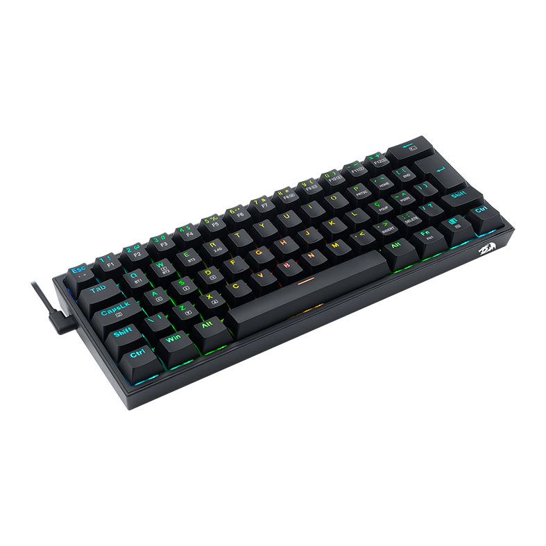 Teclado Mecanico Gamer Redragon Fizz Pro, RGB, Wireless, Switch Brown, Preto, K616-RGB-B-BROWN