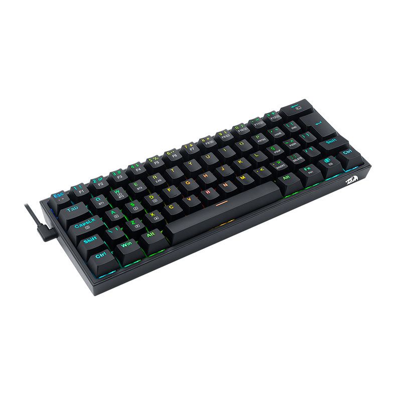 Teclado Mecanico Gamer Redragon Fizz Pro, RGB, Wireless, Switch Blue, Preto, K616-RGB-B-PT-BLUE