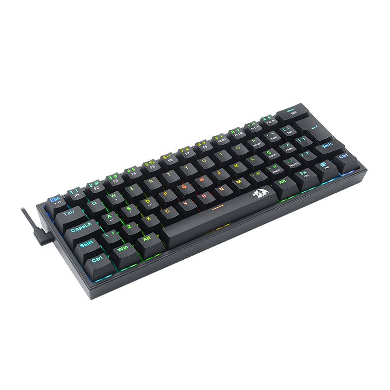 Teclado Mecanico Gamer Redragon Fizz, RGB, Switch Azul, Preto, K617-RGB-B PT-BLUE