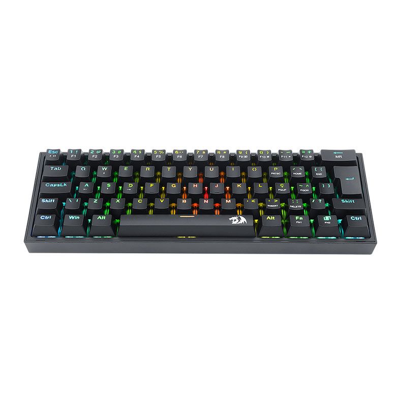 Teclado Mecanico Gamer Redragon FIZZ, RGB, ABNT2 60%, Switch Marron ...