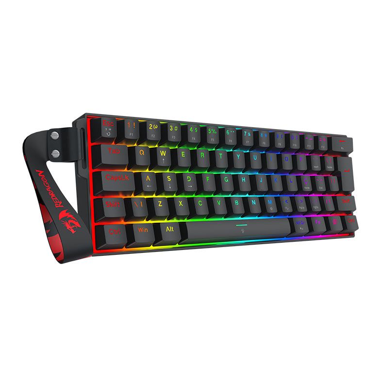 Teclado Magnetico Gamer Redragon Fizz, RGB, 60%, USB, Switch AmberMag Linear, Preto, K617RGB-MP-PT