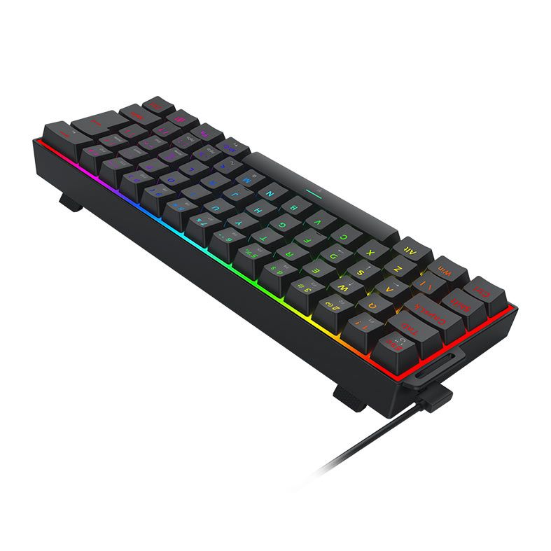 Teclado Magnetico Gamer Redragon Fizz, RGB, 60%, USB, Switch AmberMag Linear, Preto, K617RGB-MP-PT