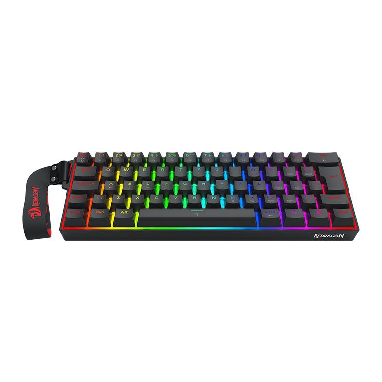 Teclado Magnetico Gamer Redragon Fizz, RGB, 60%, USB, Switch AmberMag Linear, Preto, K617RGB-MP-PT