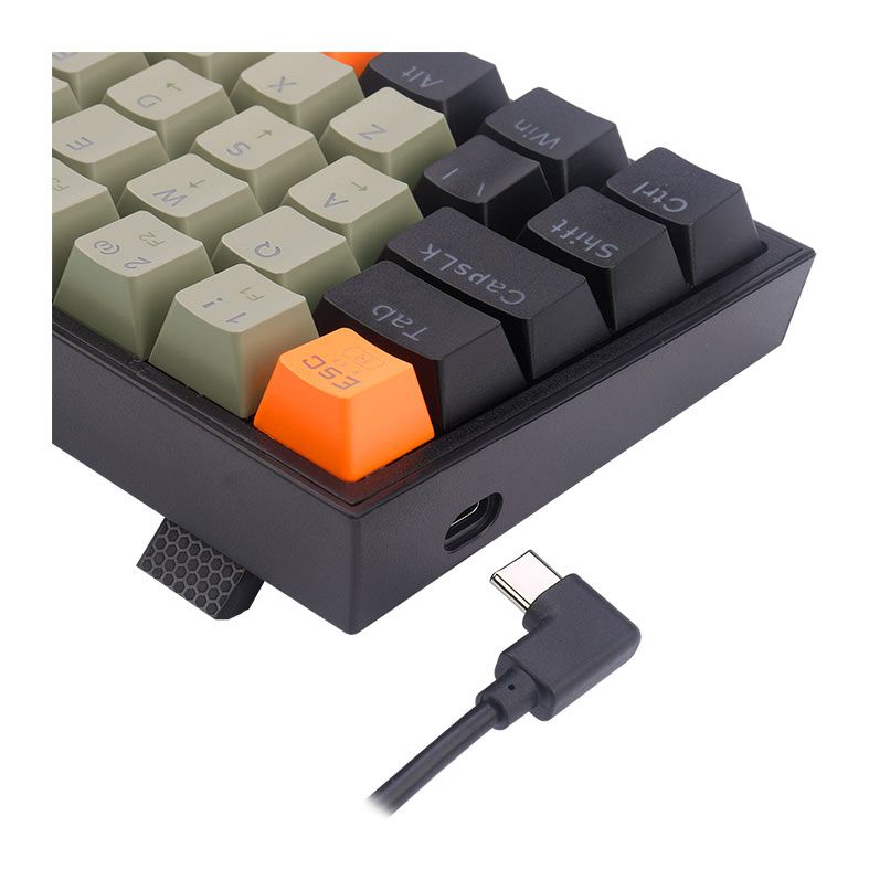 Teclado Mecanico Gamer Redragon Fizz, RGB, Switch Marrom, Preto, K617RGB-OG-GY-BK