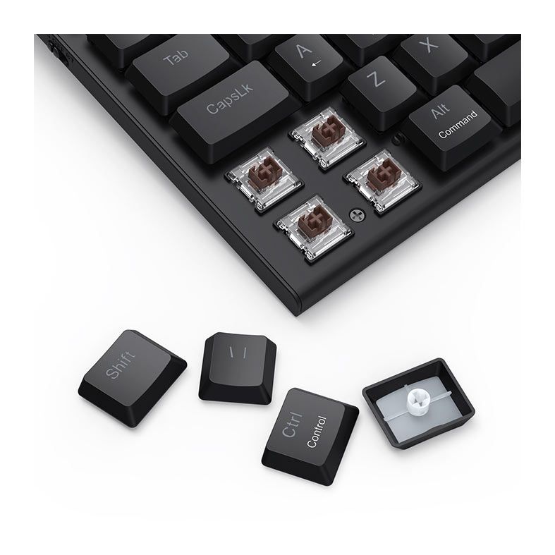 Teclado Mecanico Gamer Redragon Horus Pro, RGB, Switch Marrom, USB, Preto, K618RGB-PRO-PT-BROWN