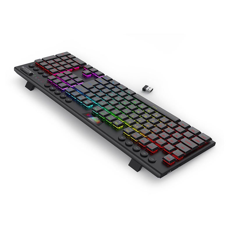 Teclado Mecanico Gamer Redragon Horus Pro, RGB, Switch Marrom, USB, Preto, K618RGB-PRO-PT-BROWN