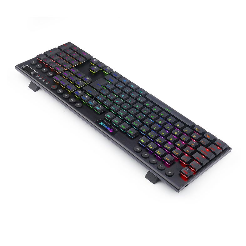 Teclado Mecanico Gamer Redragon Horus, RGB, ABNT2, Switch Azul, Preto, K619-RGB-PT-BLUE
