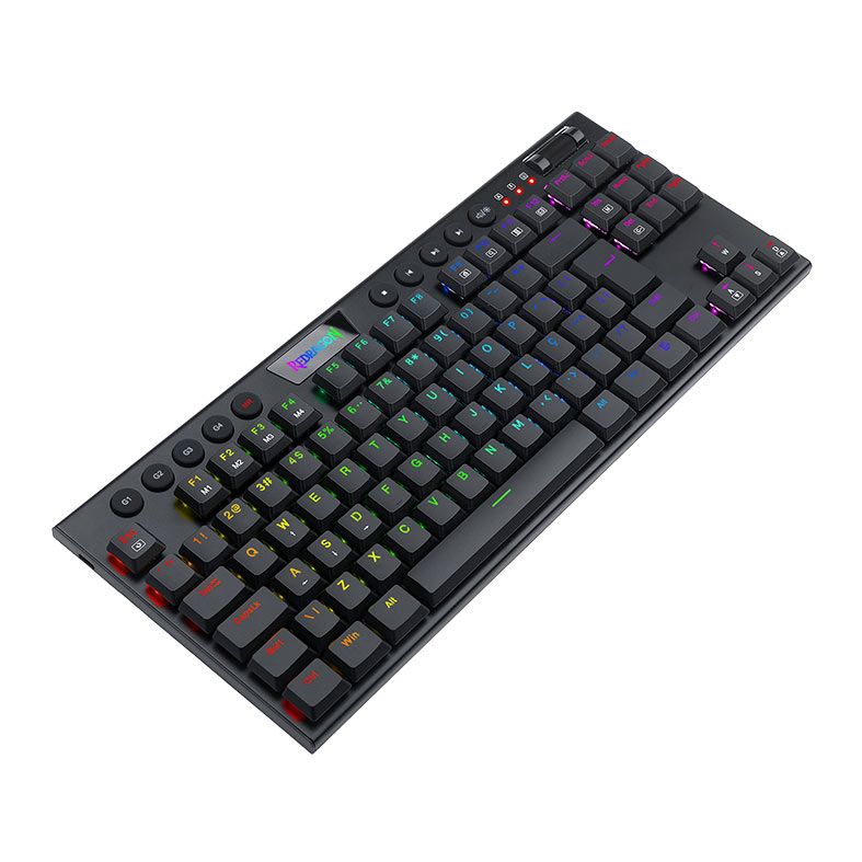 Teclado Mecanico Gamer Redragon Horus TKL, RGB, ABNT2, Switch Azul, Preto, K622-RGB-PT-BLUE