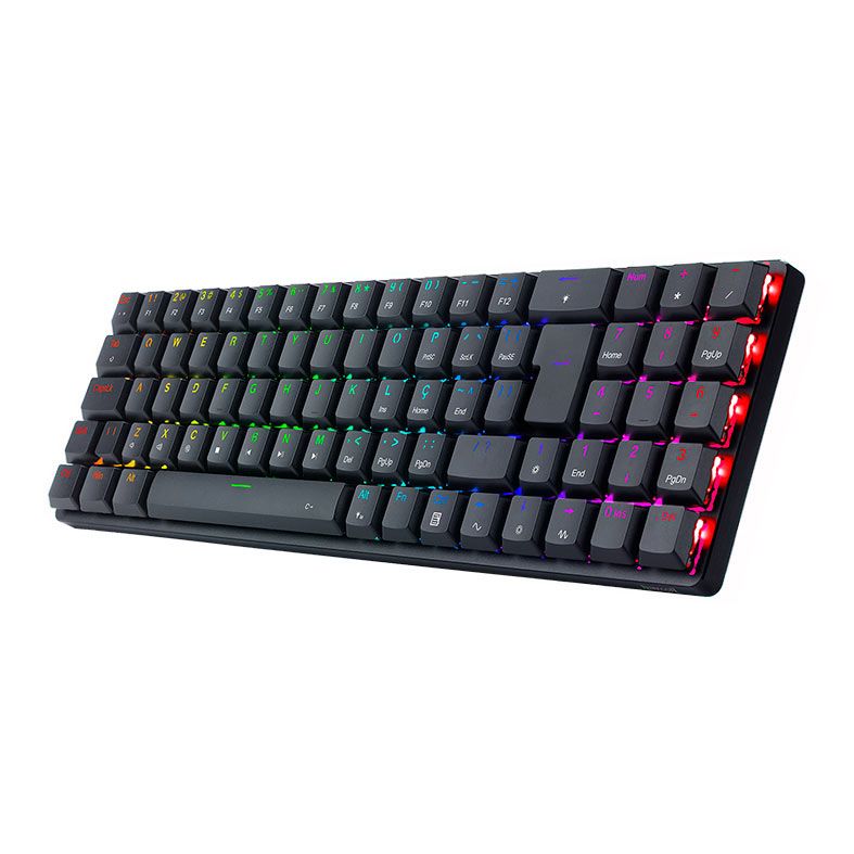 Teclado Mecanico Gamer Redragon Ashe, RGB, Switch Blue, Preto, K626-KB-B-BLUE