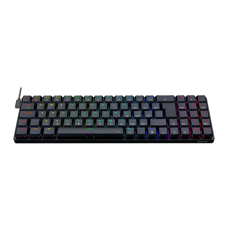 Teclado Mecanico Gamer Redragon Ashe, RGB, Switch Blue, Preto, K626-KB-B-BLUE