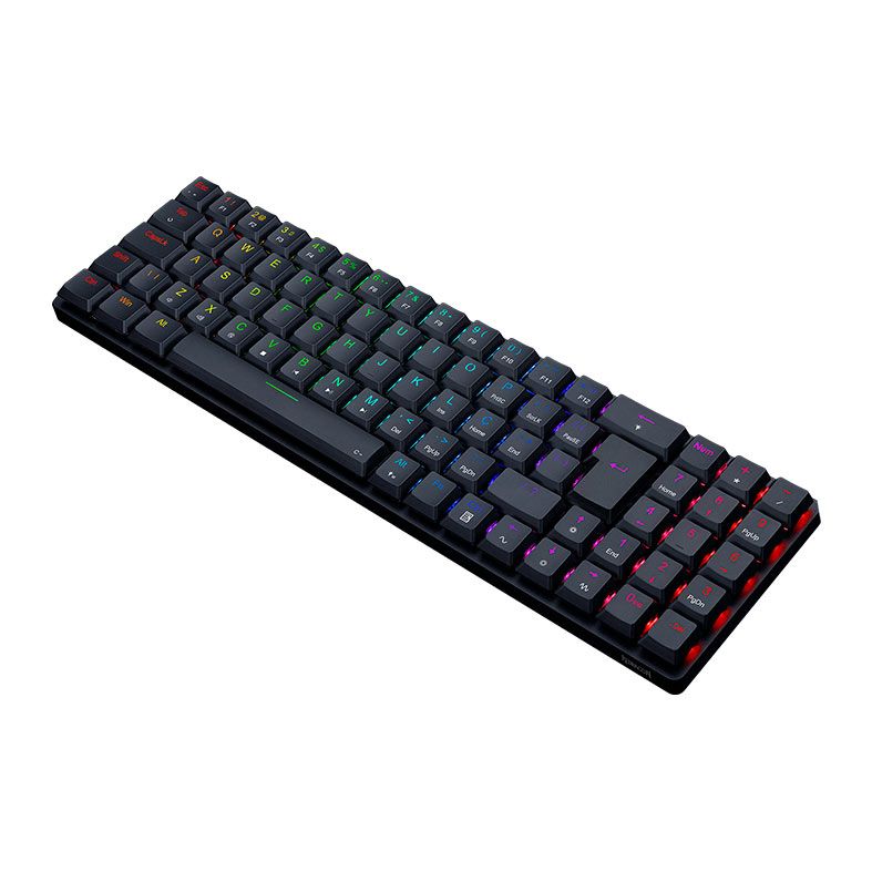 Teclado Mecanico Gamer Redragon Ashe, RGB, Switch Blue, Preto, K626-KB-B-BLUE