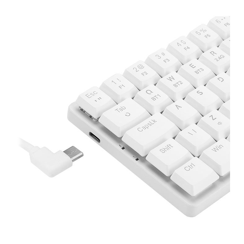 Teclado Mecanico Gamer Redragon Ashe, RGB, Switch Red, Branco, K626-KB-W-PT-RED