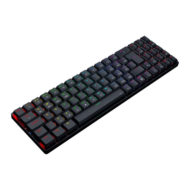 Teclado Mecanico Gamer Redragon Ashe Pro, RGB, Wireless, Switch Brown, Preto, K626P-KBS-B