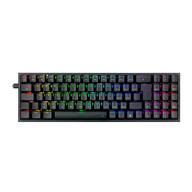 Teclado Mecanico Gamer Redragon Pollux, RGB, Switch Red, Preto, K628-RGB-B-PT-RED