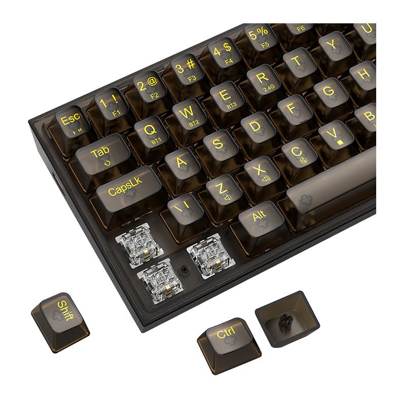 Teclado Mecanico Gamer Redragon Pollux Pro Clear, RGB, Bluetooth, Switch Crystal, Preto, K628CTB-RGB-PRO-PT
