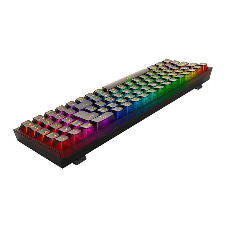 Teclado Mecanico Gamer Redragon Pollux Pro Clear, RGB, Bluetooth, Switch Crystal, Preto, K628CTB-RGB-PRO-PT