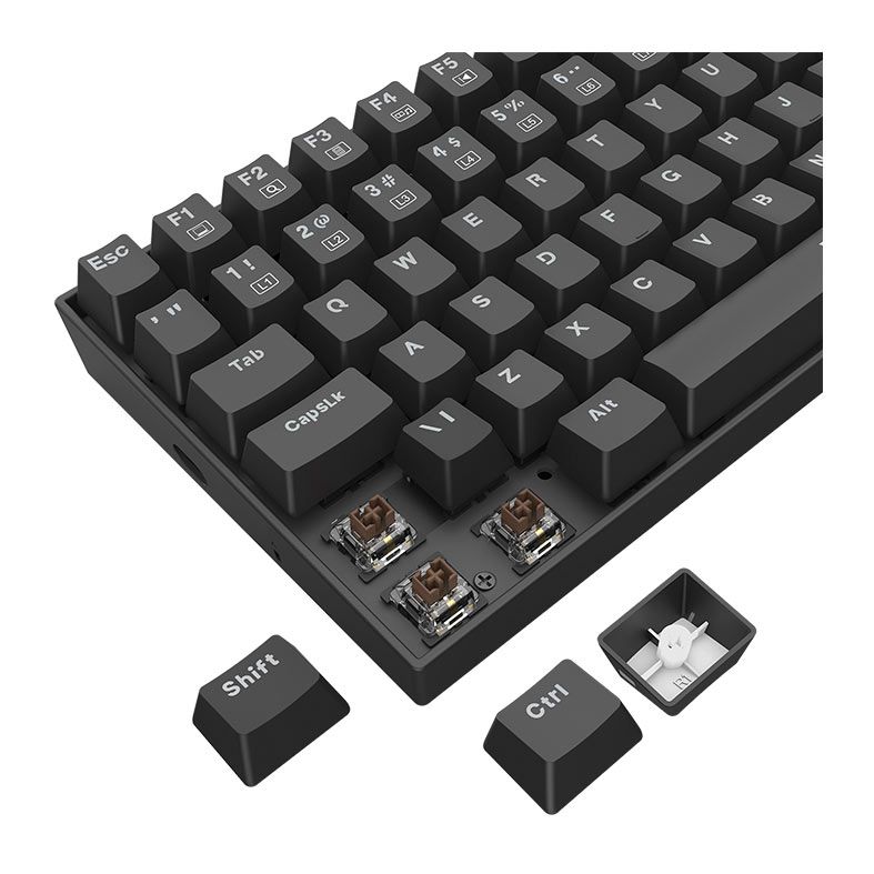 Teclado Mecanico Redragon Phantom, Rainbow, Switch Marrom, Preto, K629-KB-PT-BROWN