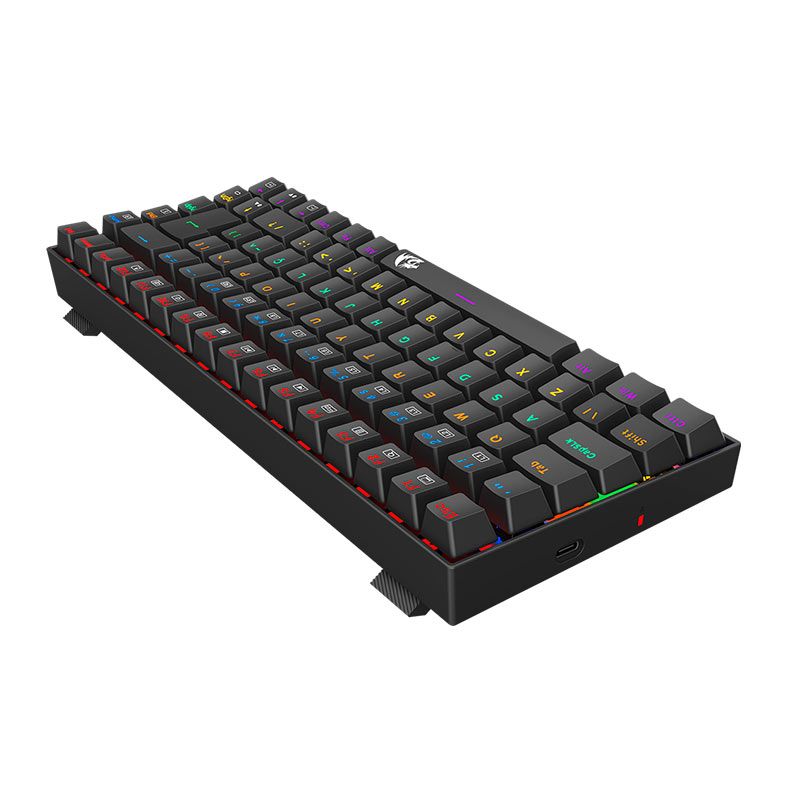 Teclado Mecanico Redragon Phantom, Rainbow, Switch Marrom, Preto, K629-KB-PT-BROWN