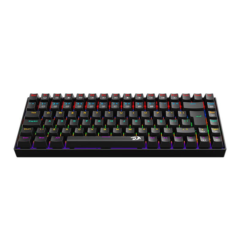 Teclado Mecanico Redragon Phantom, Rainbow, Switch Marrom, Preto, K629-KB-PT-BROWN