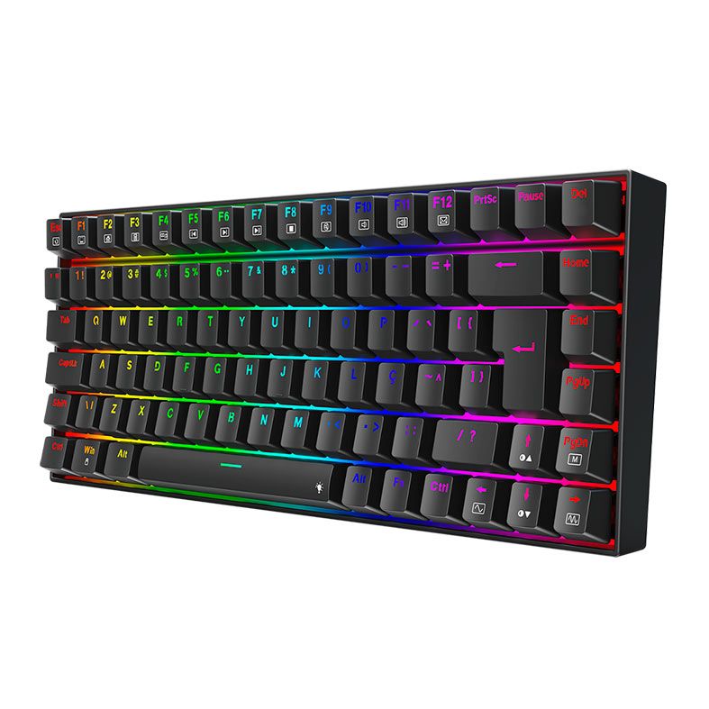 Teclado Mecanico Redragon Phantom, RGB, Switch Marrom, Preto, K629-RGB-PT-BROWN