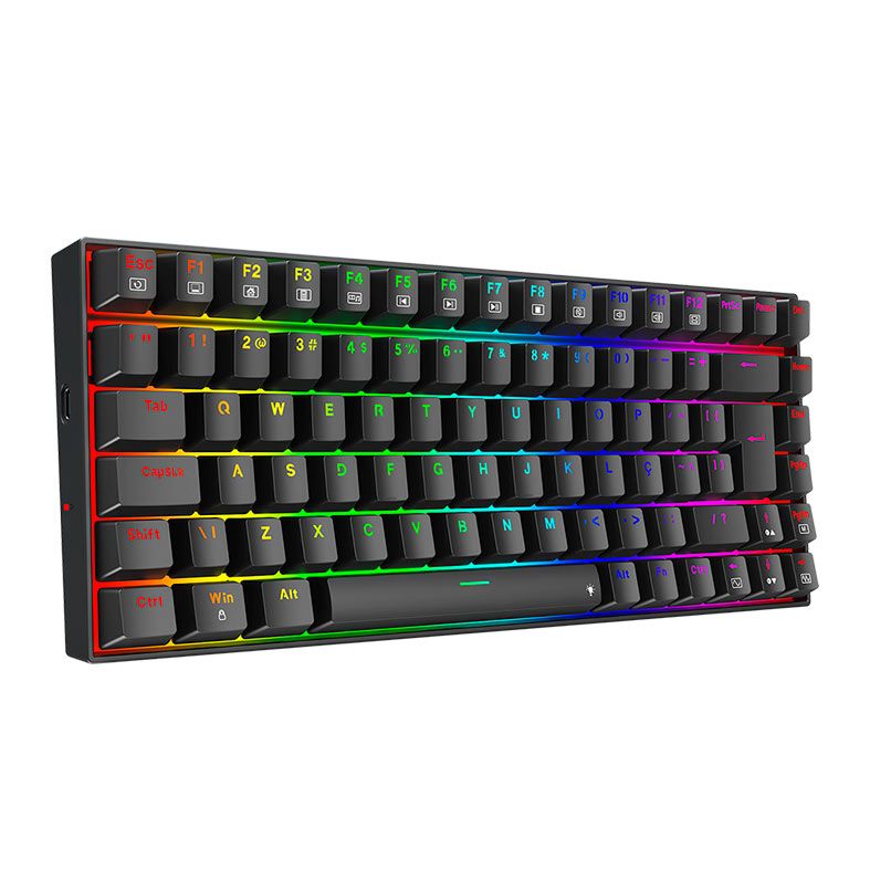 Teclado Mecanico Redragon Phantom, RGB, Switch Marrom, Preto, K629-RGB-PT-BROWN