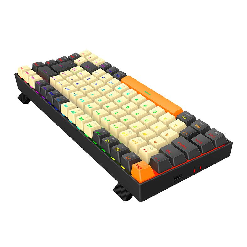 Teclado Mecanico Redragon Phantom Pro, RGB, Switch Marrom, Cinza e Creme, K629CGO-PRO-M-PT-BROWN
