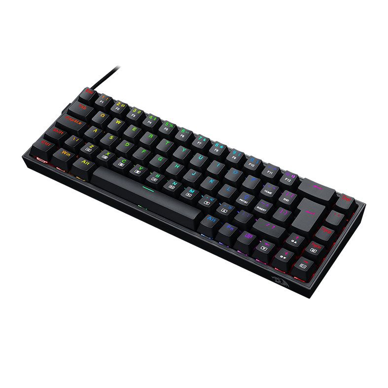 Teclado Mecanico Gamer Redragon Castor, RGB, Switch Azul, Preto, K631-RGB-PT-BLUE