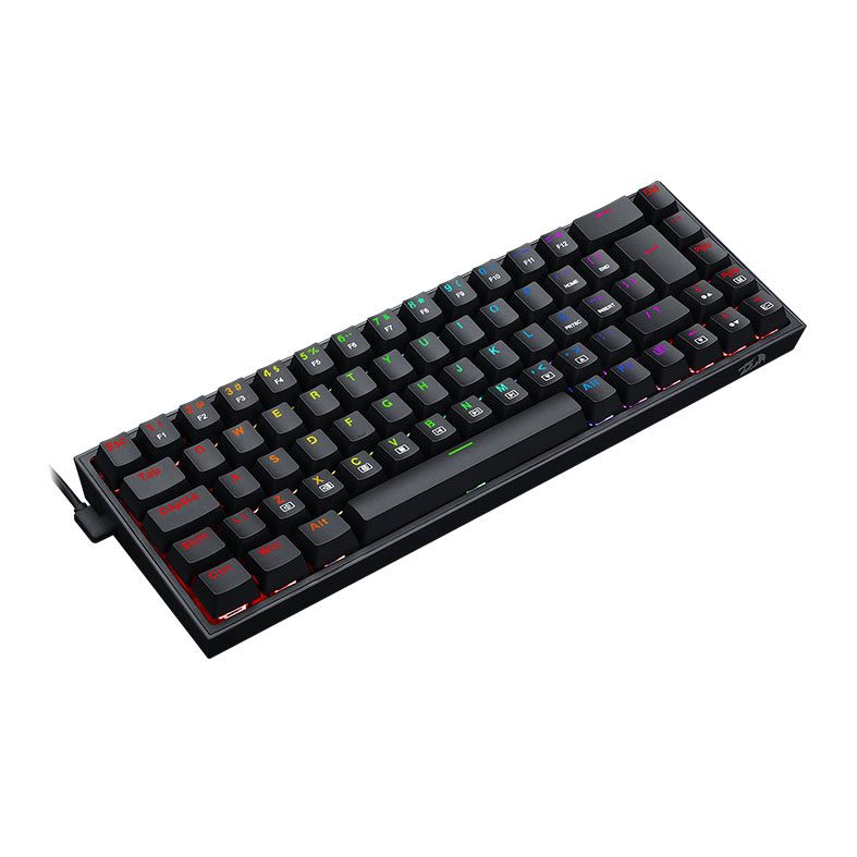 Teclado Mecanico Gamer Redragon Castor, RGB, Switch Azul, Preto, K631-RGB-PT-BLUE