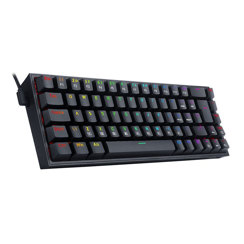 Teclado Mecanico Gamer Redragon Castor, RGB, Switch Azul, Preto, K631-RGB-PT-BLUE