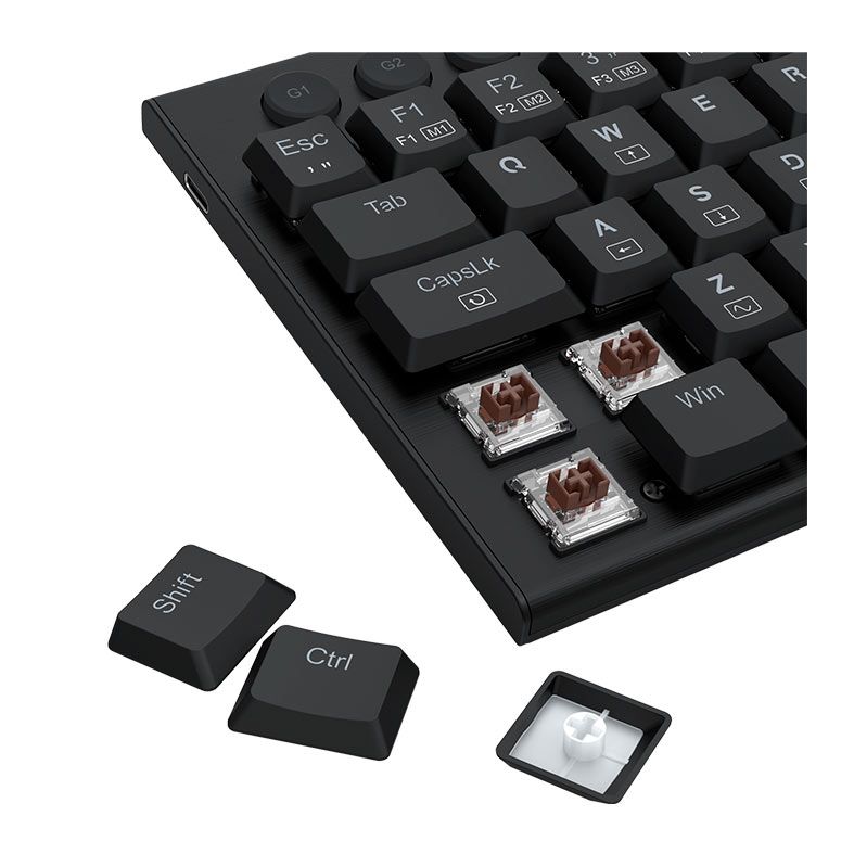 Teclado Mecanico Redragon Horus Mini, RGB, Switch Brown, Preto, K632-RGB-PT-BROWN