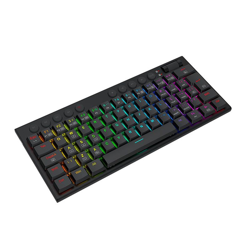 Teclado Mecanico Redragon Horus Mini, RGB, Switch Brown, Preto, K632-RGB-PT-BROWN
