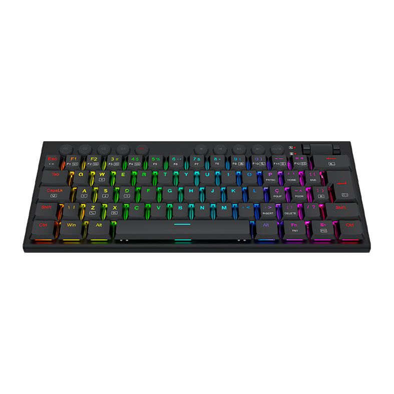 Teclado Mecanico Redragon Horus Mini, RGB, Switch Brown, Preto, K632-RGB-PT-BROWN
