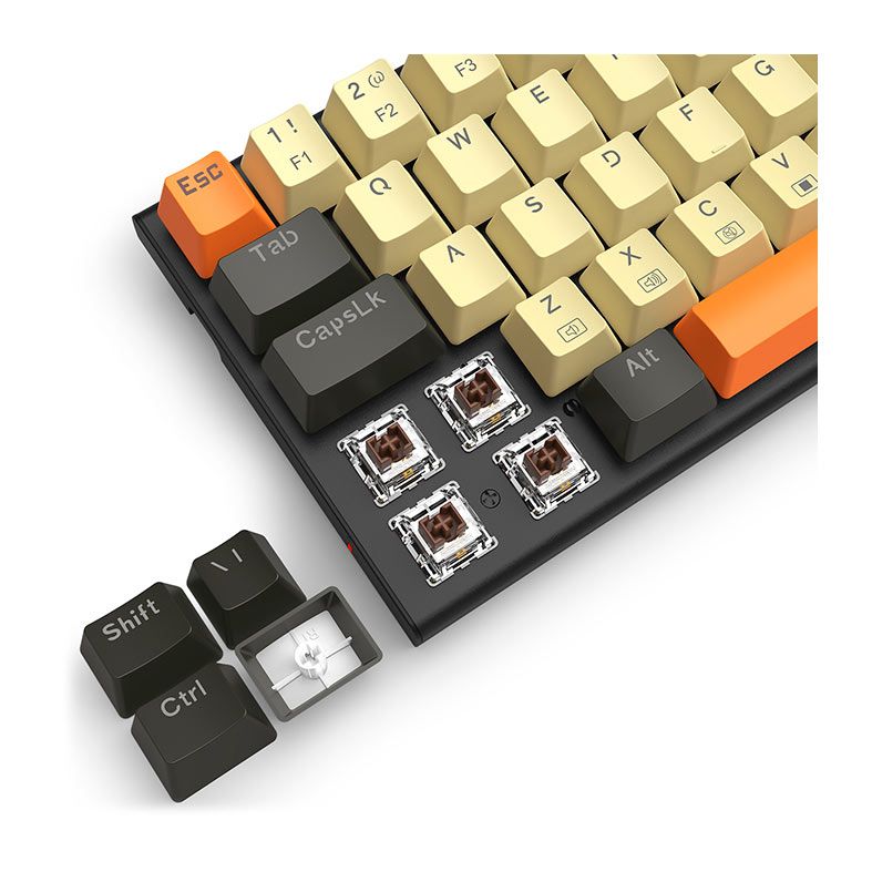 Teclado Mecanico Gamer Redragon Ryze, RGB, Switch Brown, K633CGO-RGB-PT-BROWN