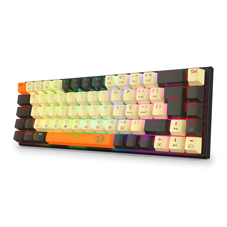 Teclado Mecanico Gamer Redragon Ryze, RGB, Switch Brown, K633CGO-RGB-PT-BROWN