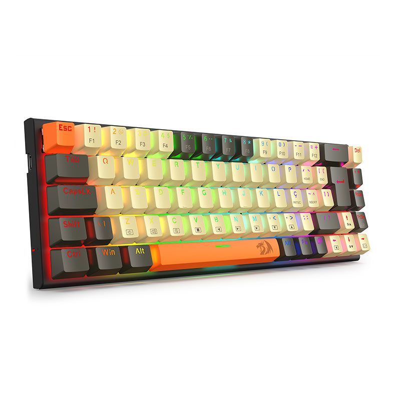 Teclado Mecanico Gamer Redragon Ryze, RGB, Switch Brown, K633CGO-RGB-PT-BROWN