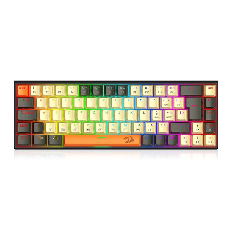 Teclado Mecanico Gamer Redragon Ryze, RGB, Switch Brown, K633CGO-RGB-PT-BROWN