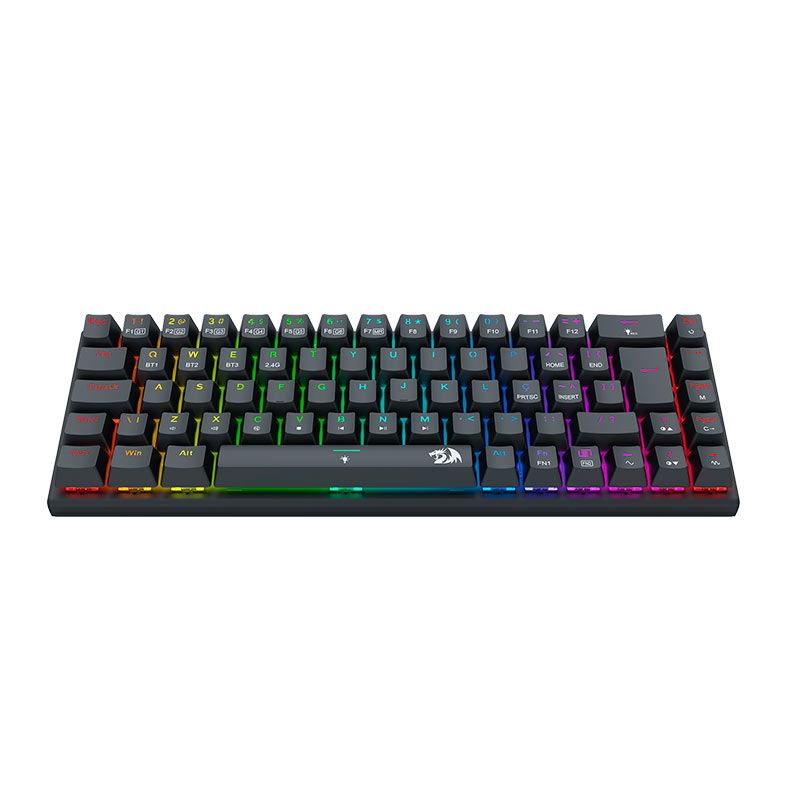 Teclado Mecanico Gamer Redragon Ryze Pro, RGB, Wireless, Switch Brown, K633RGB-PRO-PT-BROWN